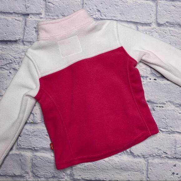 Levi’s Fleece Zip Up Jacket in White/Pink - Picture 8 of 8